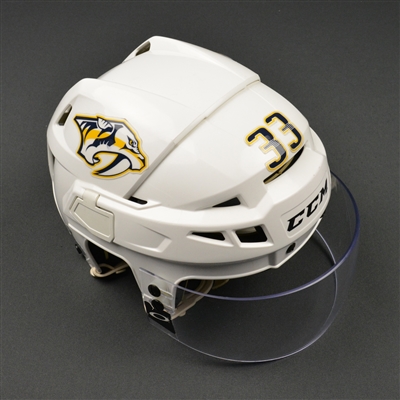 Colin Wilson - Nashville Predators - 2017 Stanley Cup Final Game-Worn White Helmet