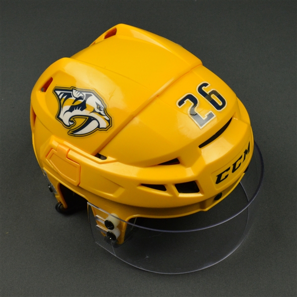 Harry Zolnierczyk - Nashville Predators - 2017 Stanley Cup Final Game-Worn Gold Helmet