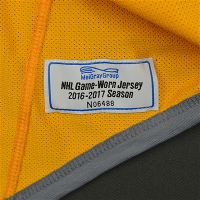 Harry Zolnierczyk - Nashville Predators - 2017 Stanley Cup Final Practice-Worn Jersey 