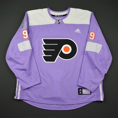 Ivan Provorov - Philadelphia Flyers - 2017 Hockey Fights Cancer - Warmup-Worn Autographed Jersey
