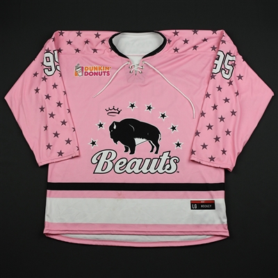 Taylor Accursi - Buffalo Beauts - Game-Worn Strides for the Cure Jersey - Jan. 20, 2018