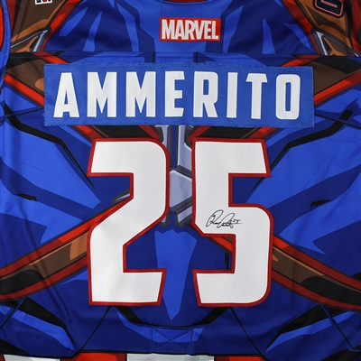 Roman Ammirato - Tulsa Oilers - 2017-18 MARVEL Super Hero Night - Game-Worn Autographed Jersey (Spelled AMMERITO on back)