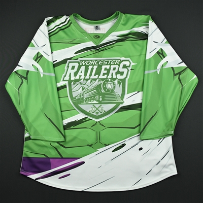 Blank - Worcester Railers - 2017-18 MARVEL Super Hero Night - Game-Issued Jersey