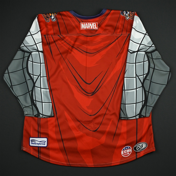 Blank - Greenville Swamp Rabbits - 2017-18 MARVEL Super Hero Night - Game-Issued Jersey