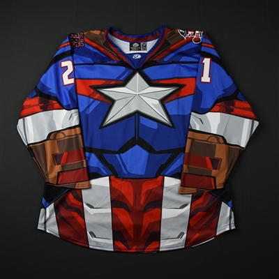Conner Bleackley - Tulsa Oilers - 2017-18 MARVEL Super Hero Night - Game-Issued Jersey