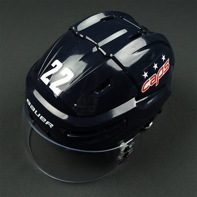 Madison Bowey - Washington Capitals - 2018 Stadium Series Warmup-Worn Helmet