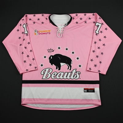 Jordyn Burns - Buffalo Beauts - Game-Worn Strides for the Cure Jersey - Jan. 20, 2018