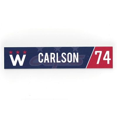 John Carlson - Washington Capitals - 2018 Stadium Series-Style March 20th Locker Room Nameplate 