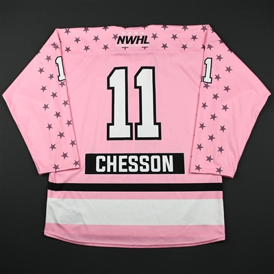 Lisa Chesson - Buffalo Beauts - Game-Worn Strides for the Cure Jersey - Jan. 20, 2018