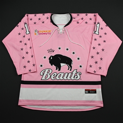 Lisa Chesson - Buffalo Beauts - Game-Worn Strides for the Cure Jersey - Jan. 20, 2018