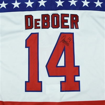 Jack DeBoer - 2018 U.S. National Under-18 Development Team - Military Appreciation Game-Worn Autographed Jersey