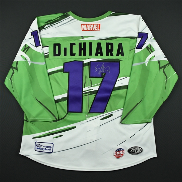 Frankie DiChiara - Worcester Railers - 2017-18 MARVEL Super Hero Night - Game-Worn Autographed Jersey