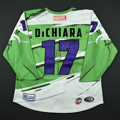 Frankie DiChiara - Worcester Railers - 2017-18 MARVEL Super Hero Night - Game-Worn Autographed Jersey