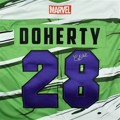 Connor Doherty - Worcester Railers - 2017-18 MARVEL Super Hero Night - Game-Issued Autographed Jersey