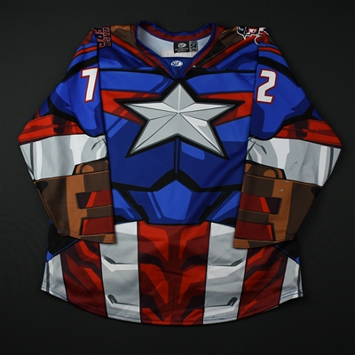 Eric Drapluk - Tulsa Oilers - 2017-18 MARVEL Super Hero Night - Game-Worn Autographed Jersey