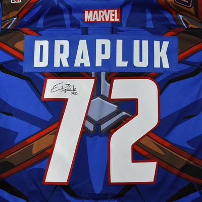 Eric Drapluk - Tulsa Oilers - 2017-18 MARVEL Super Hero Night - Game-Worn Autographed Jersey