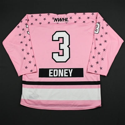 Sarah Edney - Buffalo Beauts - Game-Worn Strides for the Cure Jersey w/A - Jan. 20, 2018