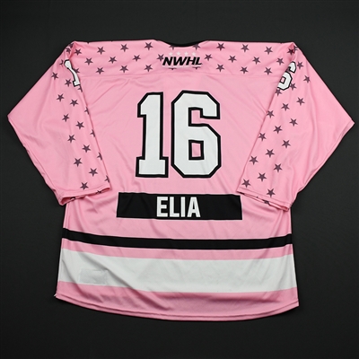 Maddie Elia - Buffalo Beauts - Game-Worn Strides for the Cure Jersey - Jan. 20, 2018