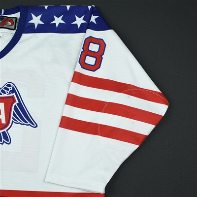 Joel Farabee - 2018 U.S. National Under-18 Development Team - Military Appreciation Game-Worn Autographed Jersey