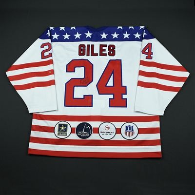 Patrick Giles - 2018 U.S. National Under-18 Development Team - Military Appreciation Game-Worn Autographed Jersey w/A