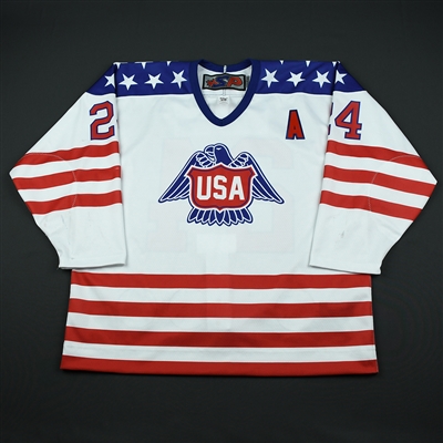 Patrick Giles - 2018 U.S. National Under-18 Development Team - Military Appreciation Game-Worn Autographed Jersey w/A