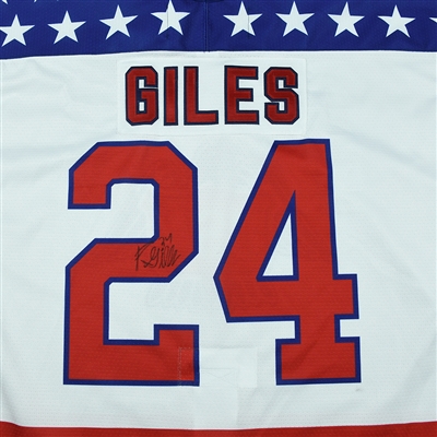 Patrick Giles - 2018 U.S. National Under-18 Development Team - Military Appreciation Game-Worn Autographed Jersey w/A
