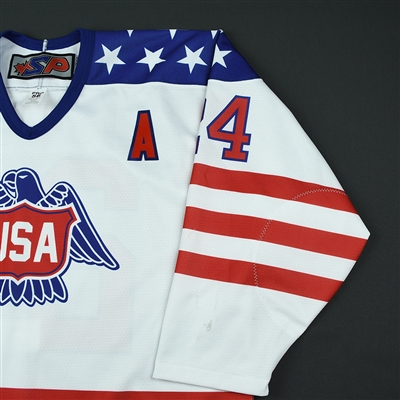 Patrick Giles - 2018 U.S. National Under-18 Development Team - Military Appreciation Game-Worn Autographed Jersey w/A