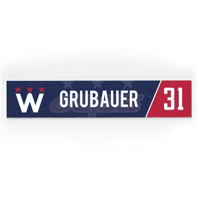 Philipp Grubauer - Washington Capitals - 2018 Stadium Series-Style March 20th Locker Room Nameplate 