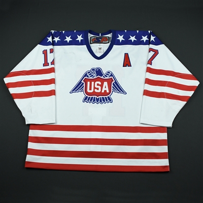 Jonathan Gruden - 2018 U.S. National Under-18 Development Team - Military Appreciation Game-Worn Autographed Jersey w/A