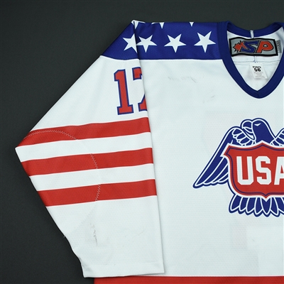 Jonathan Gruden - 2018 U.S. National Under-18 Development Team - Military Appreciation Game-Worn Autographed Jersey w/A