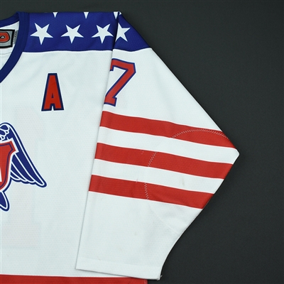 Jonathan Gruden - 2018 U.S. National Under-18 Development Team - Military Appreciation Game-Worn Autographed Jersey w/A