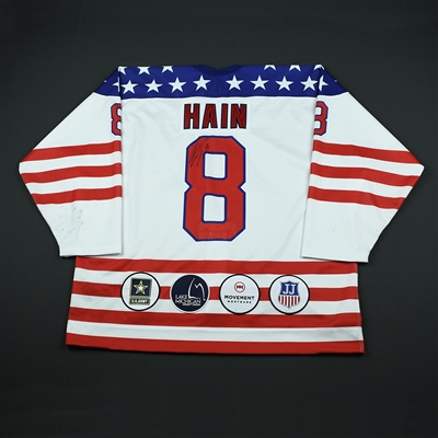 Gavin Hain - 2018 U.S. National Under-18 Development Team - Military Appreciation Game-Worn Autographed Jersey