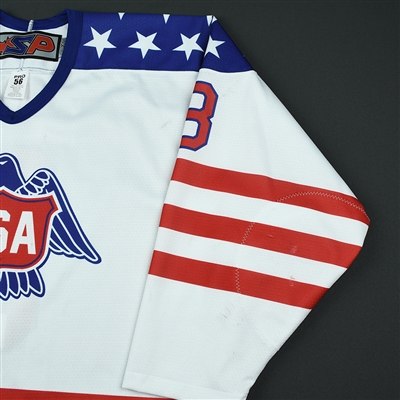 Gavin Hain - 2018 U.S. National Under-18 Development Team - Military Appreciation Game-Worn Autographed Jersey