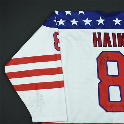 Gavin Hain - 2018 U.S. National Under-18 Development Team - Military Appreciation Game-Worn Autographed Jersey