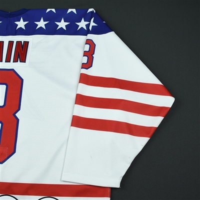 Gavin Hain - 2018 U.S. National Under-18 Development Team - Military Appreciation Game-Worn Autographed Jersey