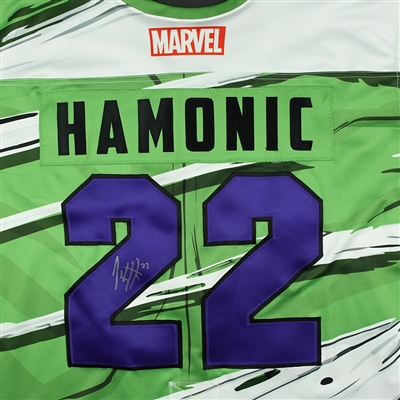Justin Hamonic - Worcester Railers - 2017-18 MARVEL Super Hero Night - Game-Worn Autographed Jersey