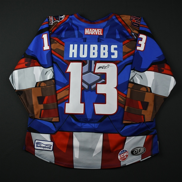 Dylan Hubbs - Tulsa Oilers - 2017-18 MARVEL Super Hero Night - Game-Worn Autographed Jersey