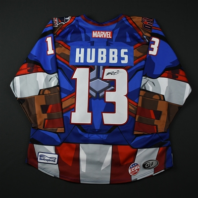 Dylan Hubbs - Tulsa Oilers - 2017-18 MARVEL Super Hero Night - Game-Worn Autographed Jersey