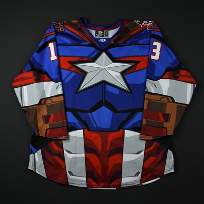 Dylan Hubbs - Tulsa Oilers - 2017-18 MARVEL Super Hero Night - Game-Worn Autographed Jersey