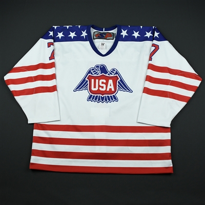 Trevor Janicke - 2018 U.S. National Under-18 Development Team - Military Appreciation Game-Worn Autographed Jersey