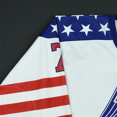 Trevor Janicke - 2018 U.S. National Under-18 Development Team - Military Appreciation Game-Worn Autographed Jersey