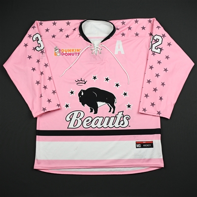 Jess Jones - Buffalo Beauts - Game-Worn Strides for the Cure Jersey w/A - Jan. 20, 2018