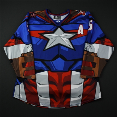 Steven Kaunisto - Tulsa Oilers - 2017-18 MARVEL Super Hero Night - Game-Worn Autographed Jersey w/A