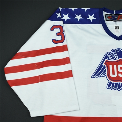 Spencer Knight - 2018 U.S. National Under-18 Development Team - Military Appreciation Game-Worn Autographed Jersey