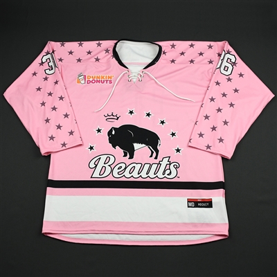 Kourtney Kunichika - Buffalo Beauts - Game-Worn Strides for the Cure Jersey - Jan. 20, 2018