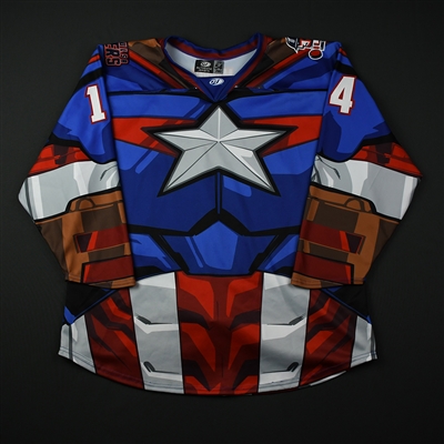 Garrett Ladd - Tulsa Oilers - 2017-18 MARVEL Super Hero Night - Game-Worn Autographed Jersey