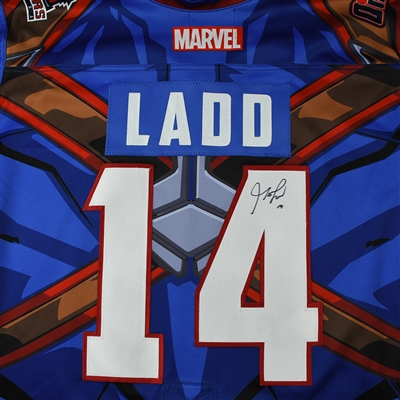 Garrett Ladd - Tulsa Oilers - 2017-18 MARVEL Super Hero Night - Game-Worn Autographed Jersey