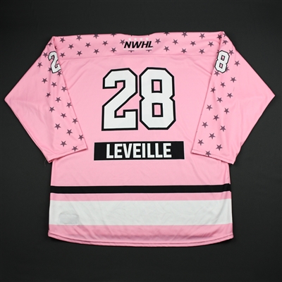 Amanda Leveille - Buffalo Beauts - Game-Worn Strides for the Cure Jersey - Jan. 20, 2018