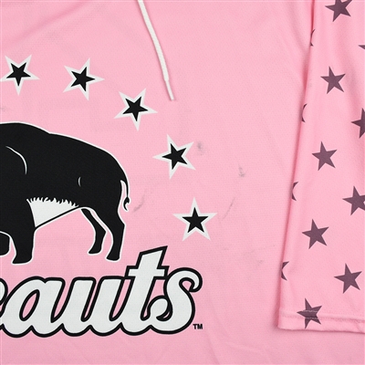 Amanda Leveille - Buffalo Beauts - Game-Worn Strides for the Cure Jersey - Jan. 20, 2018