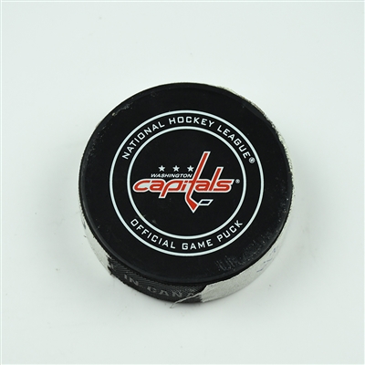 Artemi Panarin - Columbus Blue Jackets - Goal Puck - February 9, 2018 vs. Washington Capitals (Capitals Logo)